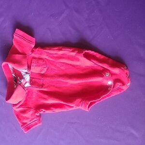 0-3 red polo onsie
